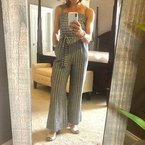 Seersucker Hem & Thread Women’s Jumpsuit w/Pockets